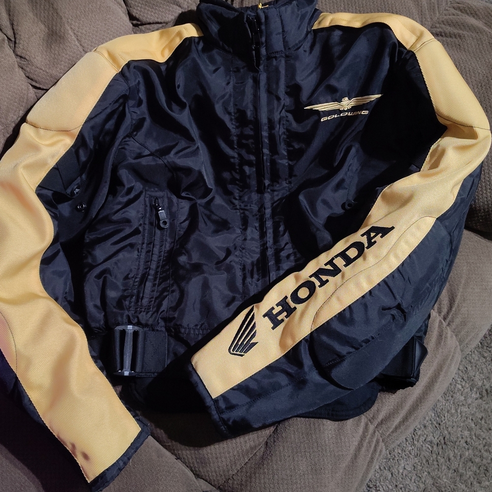 Honda Men's Black and Yellow Jacket